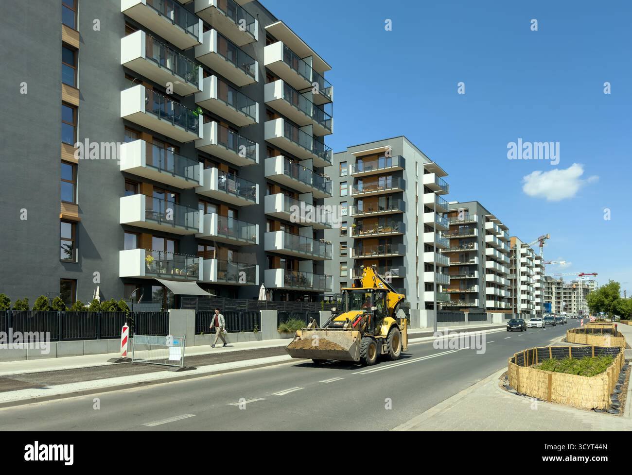 22.05.2025, Poland, Wielkopolska, Poznan - New construction of residential high-rise buildings. 00A250522D313CAROEX.JPG [MODEL RELEASE: NO, PROPERTY R Stock Photo
