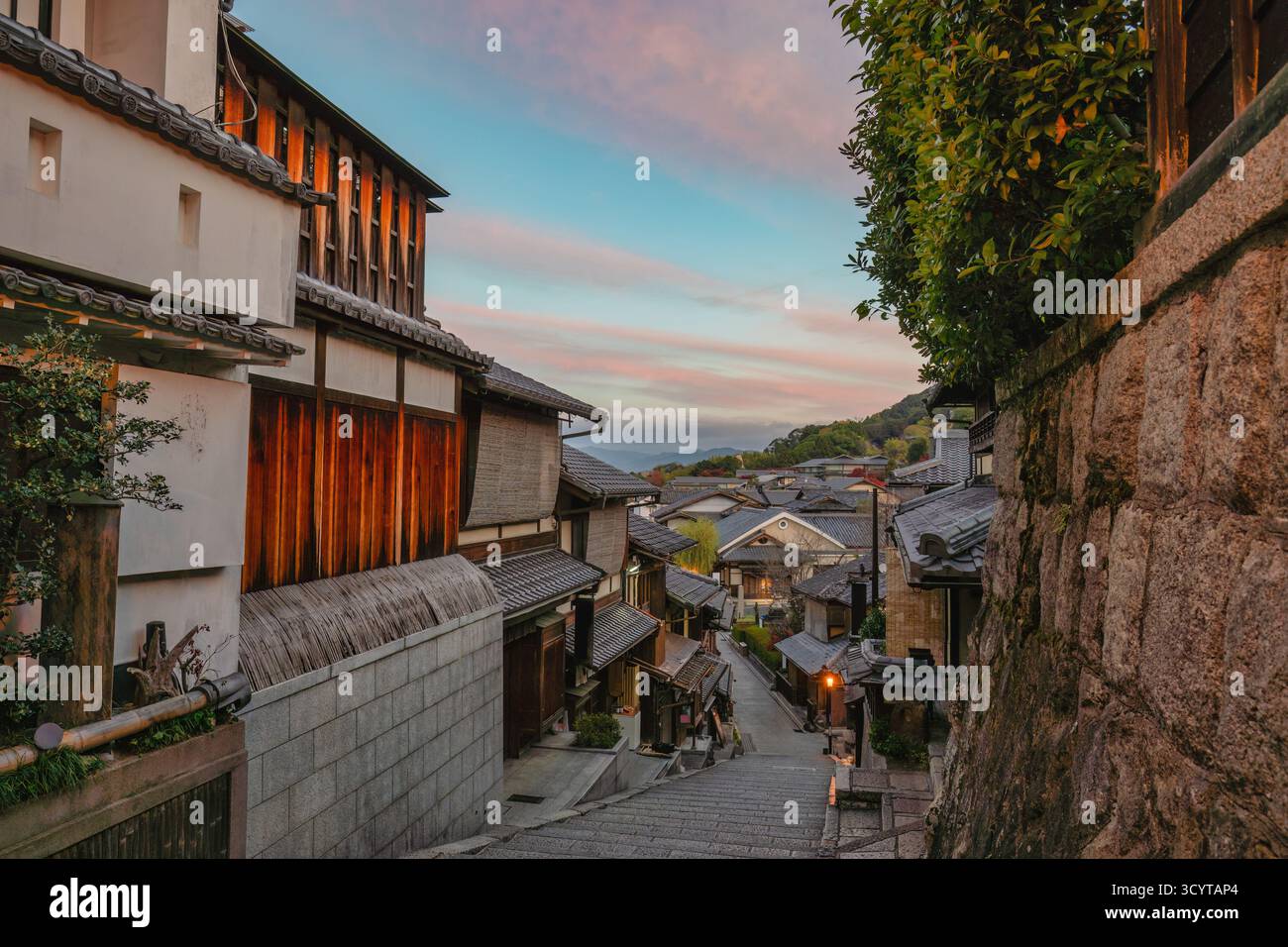Kyoto Japan, at old town Ninenzaka street in autumn season Stock Photo ...