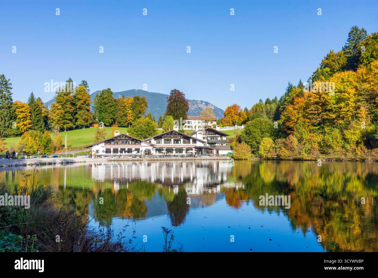 Riese Rsee lake Riessersee Rießersee, Rießer See, restaurant Seehaus Garmisch ...