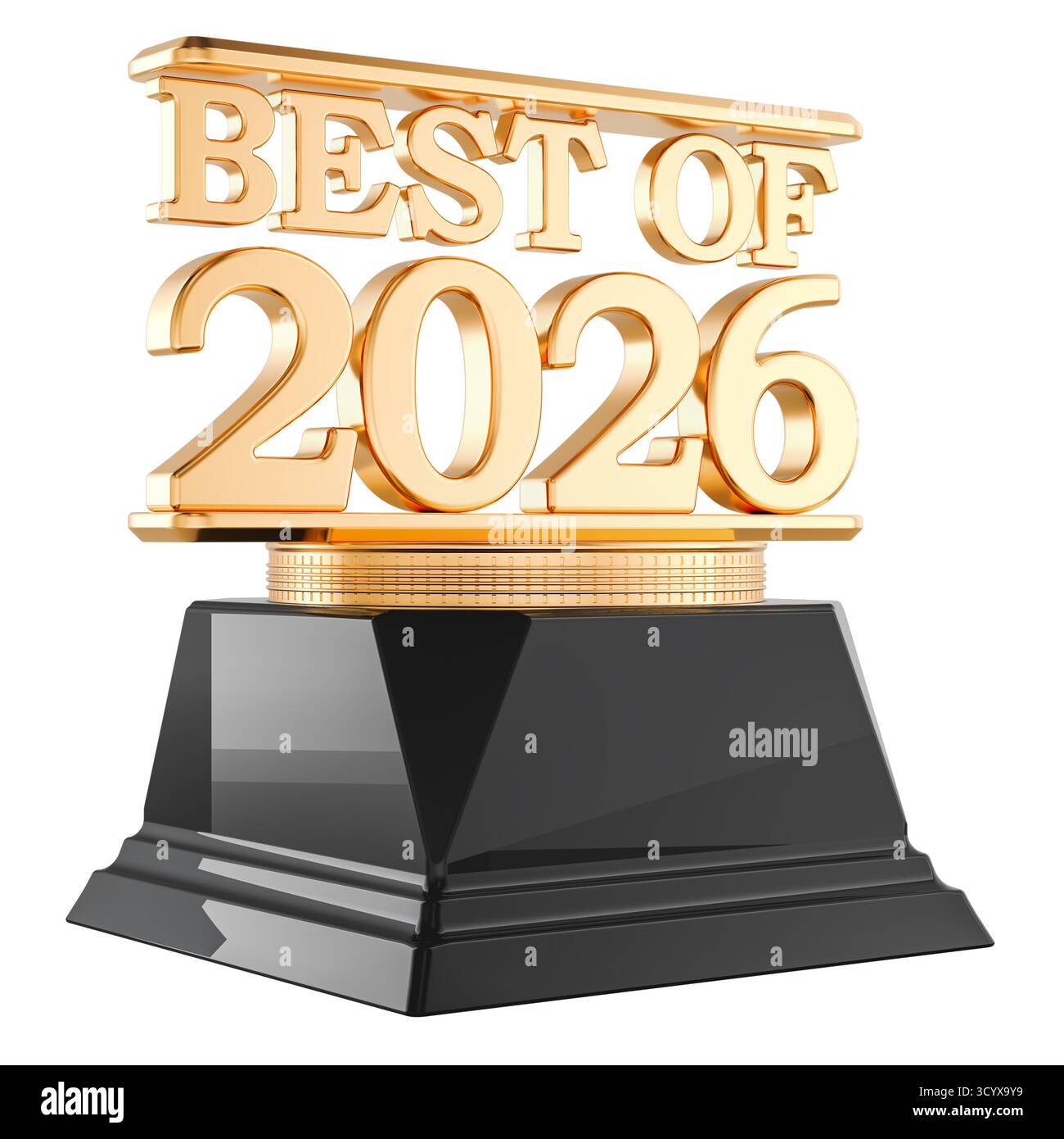 Best Of 2026 Gold Award Trophy 3D Rendering Isolated On White Best Of 2026 Gold Award Trophy 3d Rendering Isolated On White Background 3CYX9Y9