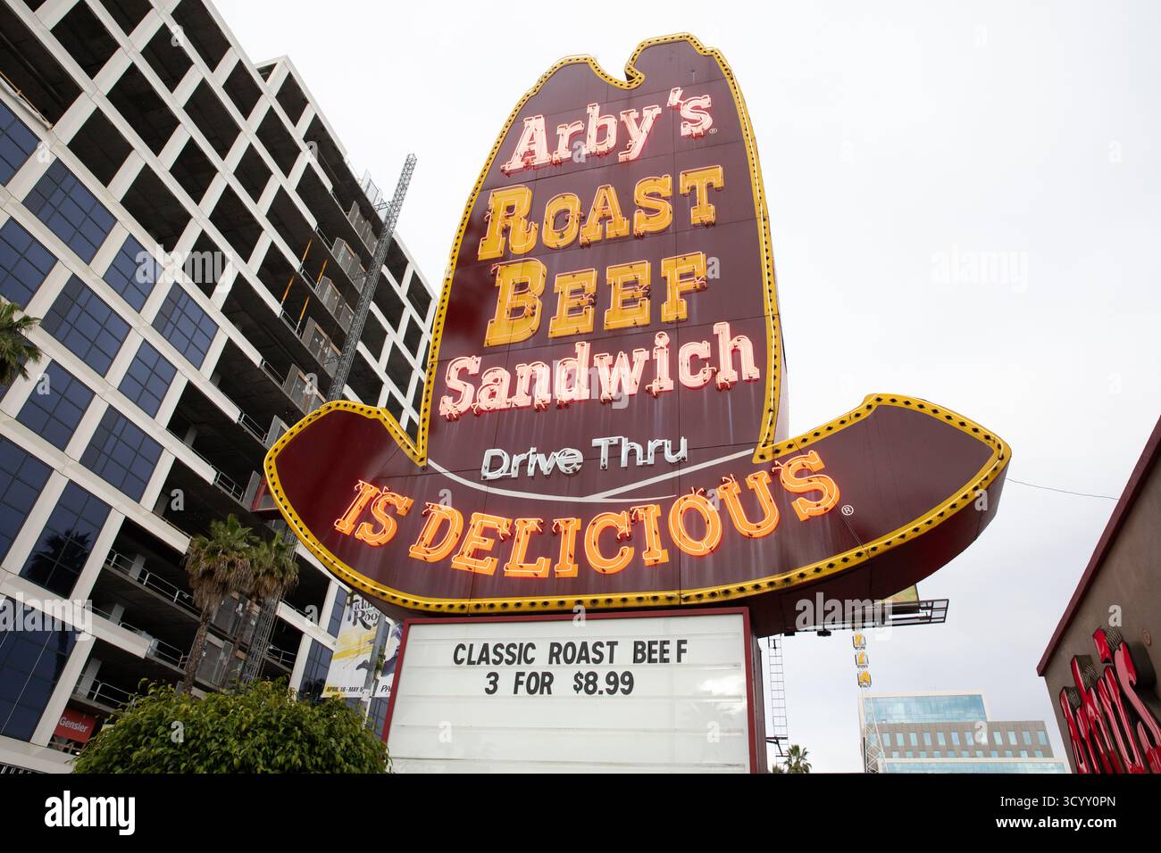 Vintage arbys restaurant sign hi-res stock photography and images