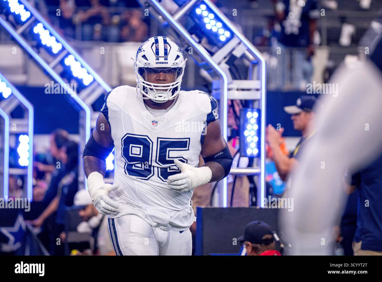 Dallas Cowboys nose tackle Kenny Clark takes the field before a
