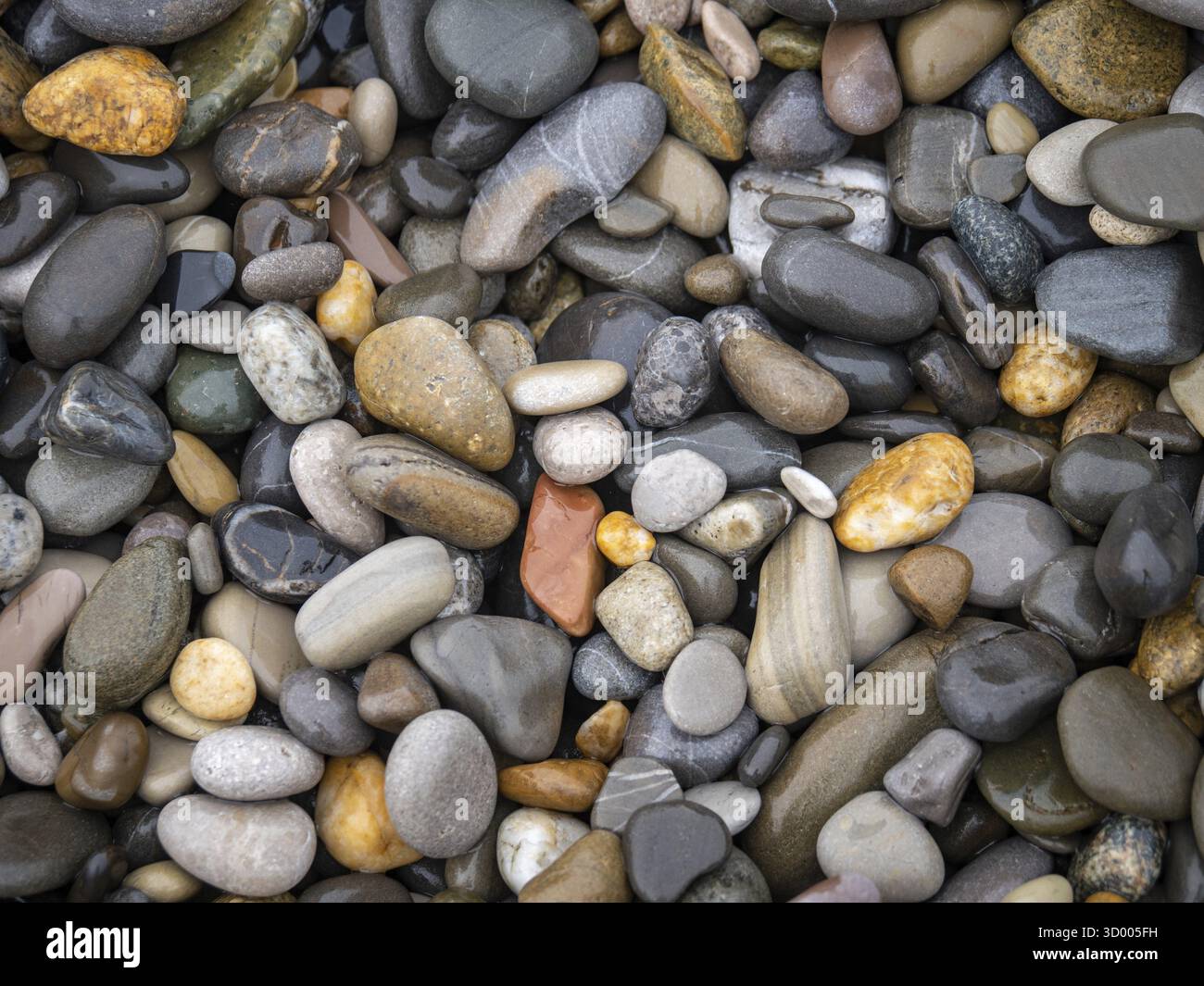 Sea stones. Smooth pebble background Stock Photo