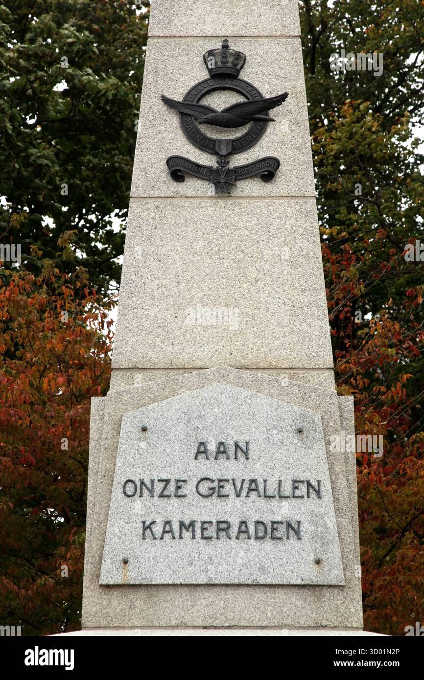 Memorial Square of the Royal Netherlands Air Force, Soesterberg, Utrecht, Netherlands. Stock Photo