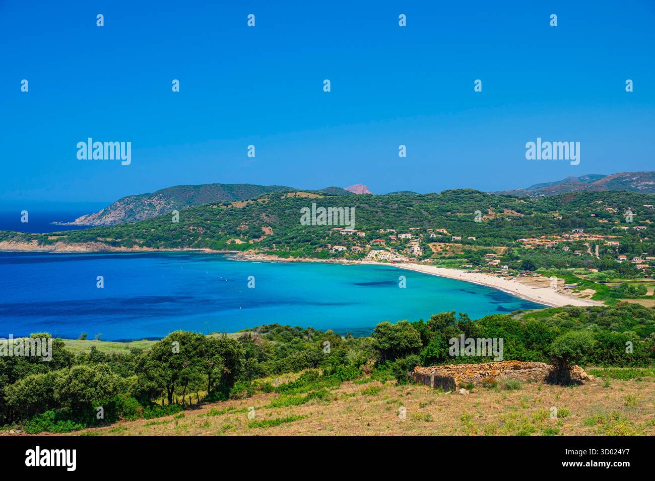 France, Corse du Sud, Cargese, gulf of Peru and Peru beach Stock Photo