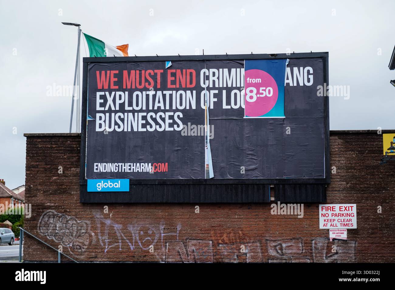 Belfast, United Kingdom. 21st Oct, 2025. Billboard on Andersonstown ...