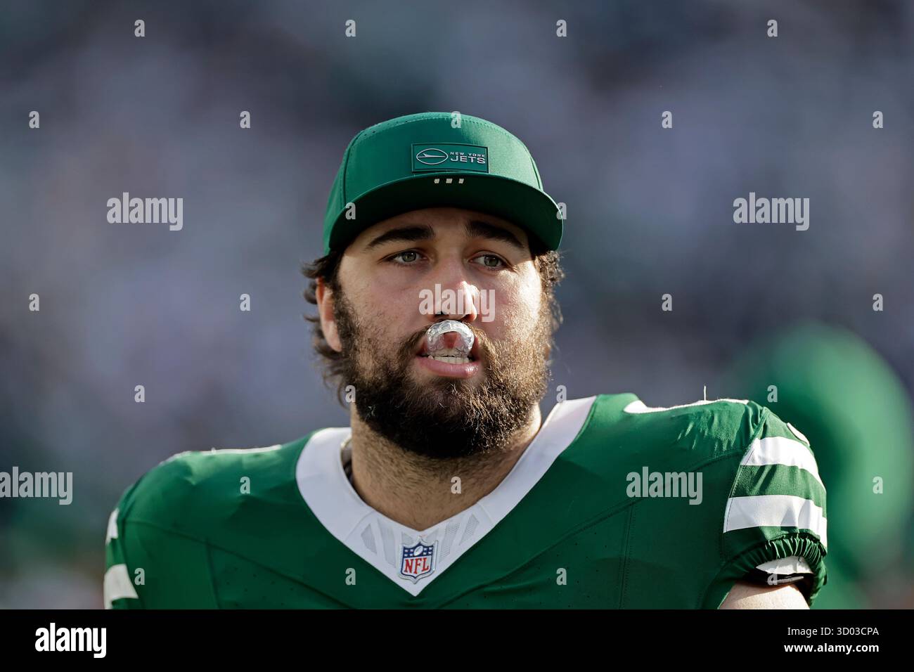 New York Jets offensive tackle Max Mitchell (61) on the sideline during ...