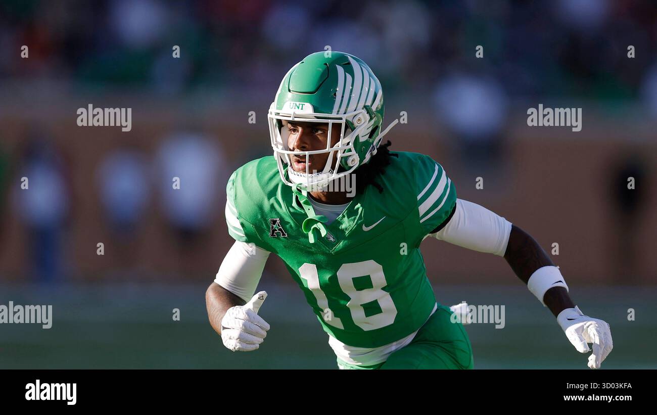 North Texas wide receiver Terrence Lewis (18) is seen during an NCAA ...