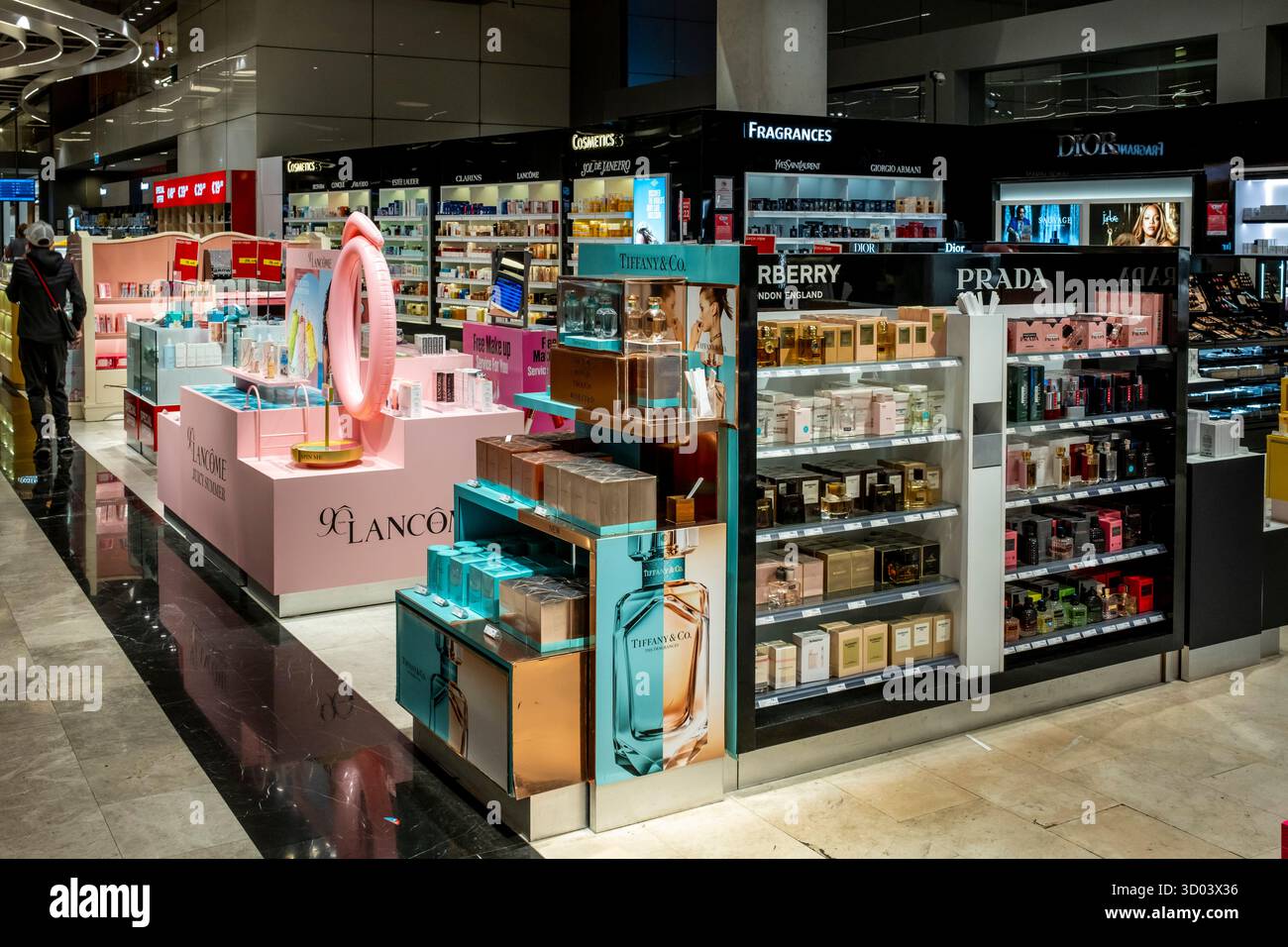 Duty Free (Tax Free) Shopping, Dalaman Airport, Mugla Province, Turkey  Stock Photo