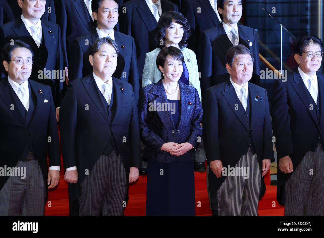 Japanese Prime Minister Sanae TAKAICHI (front center) and other cabinet ...