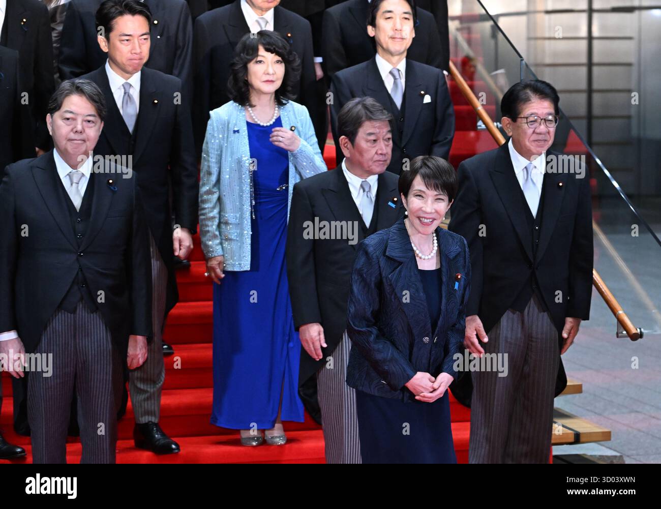 Japanese Prime Minister Sanae TAKAICHI (front center) and other cabinet ...