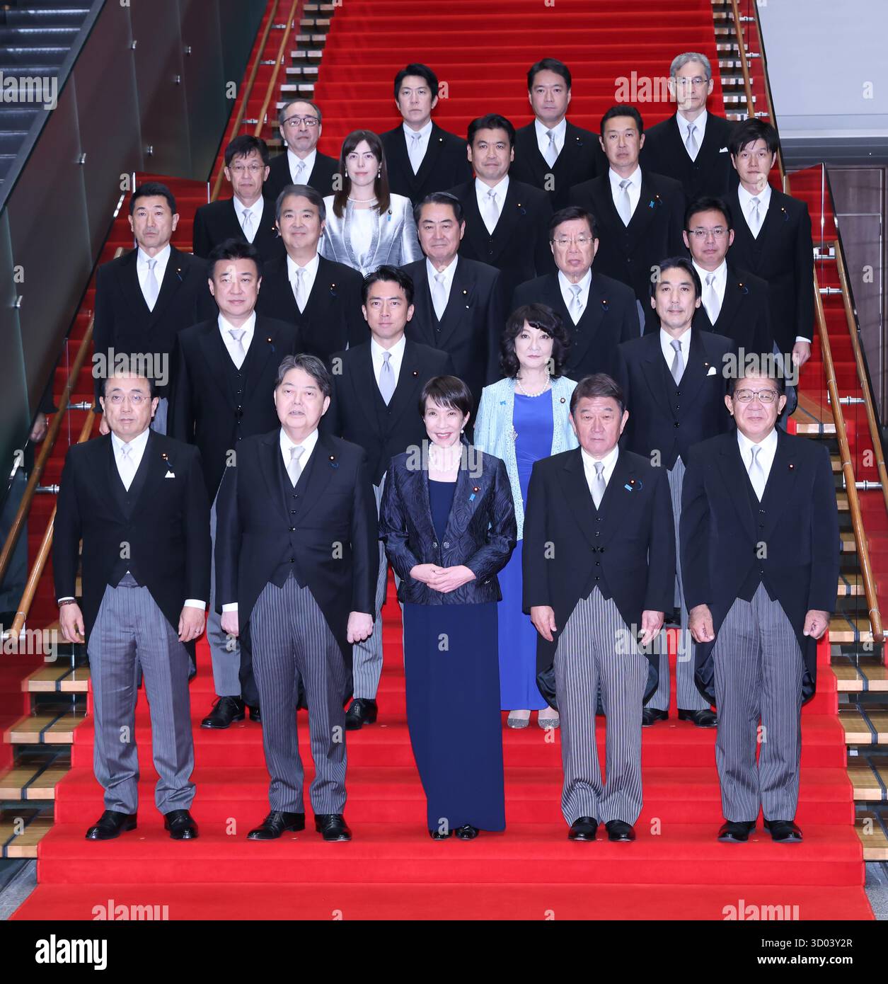 Japanese Prime Minister Sanae TAKAICHI (front center) and other cabinet ...