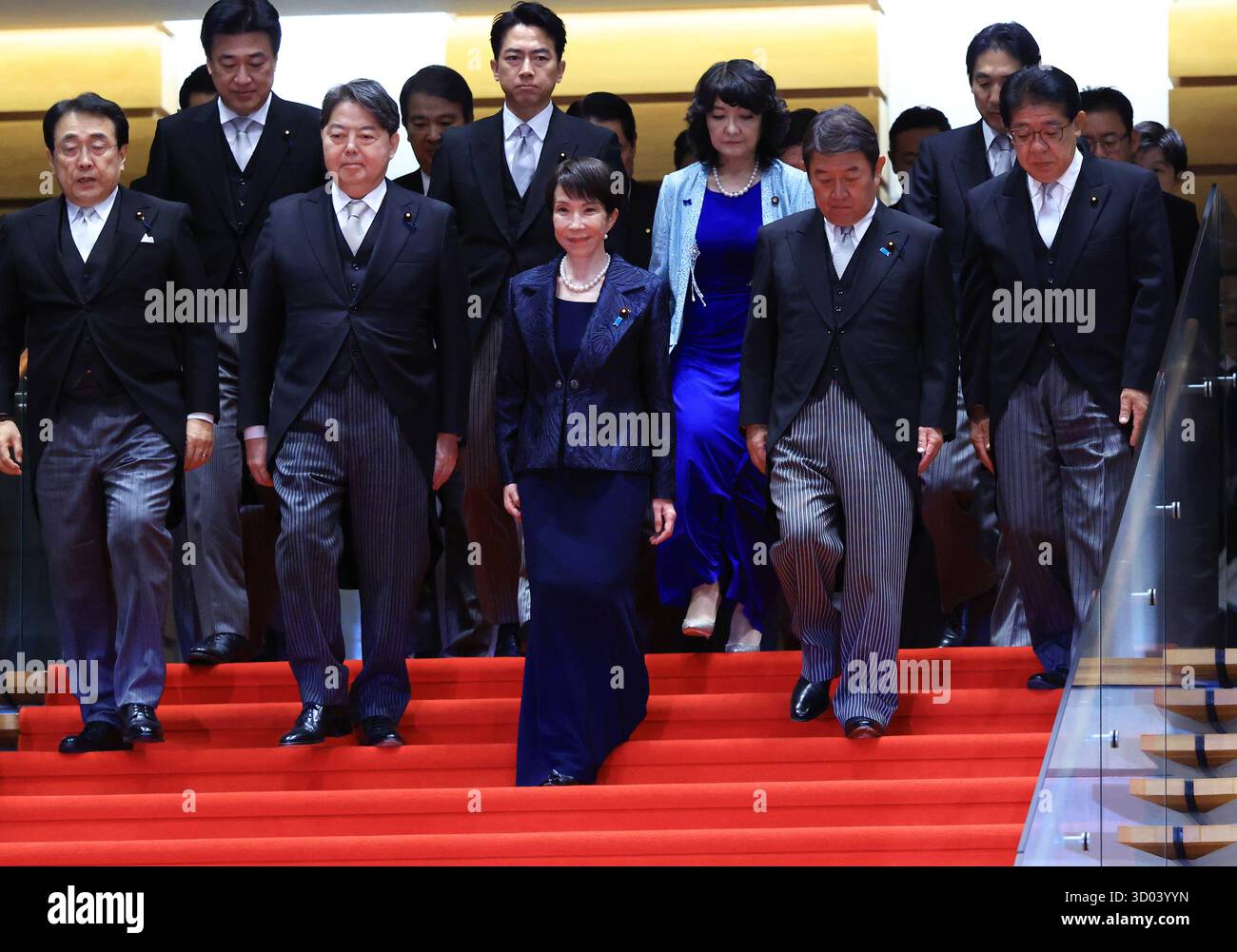 Japanese Prime Minister Sanae TAKAICHI (front center) and other cabinet ...