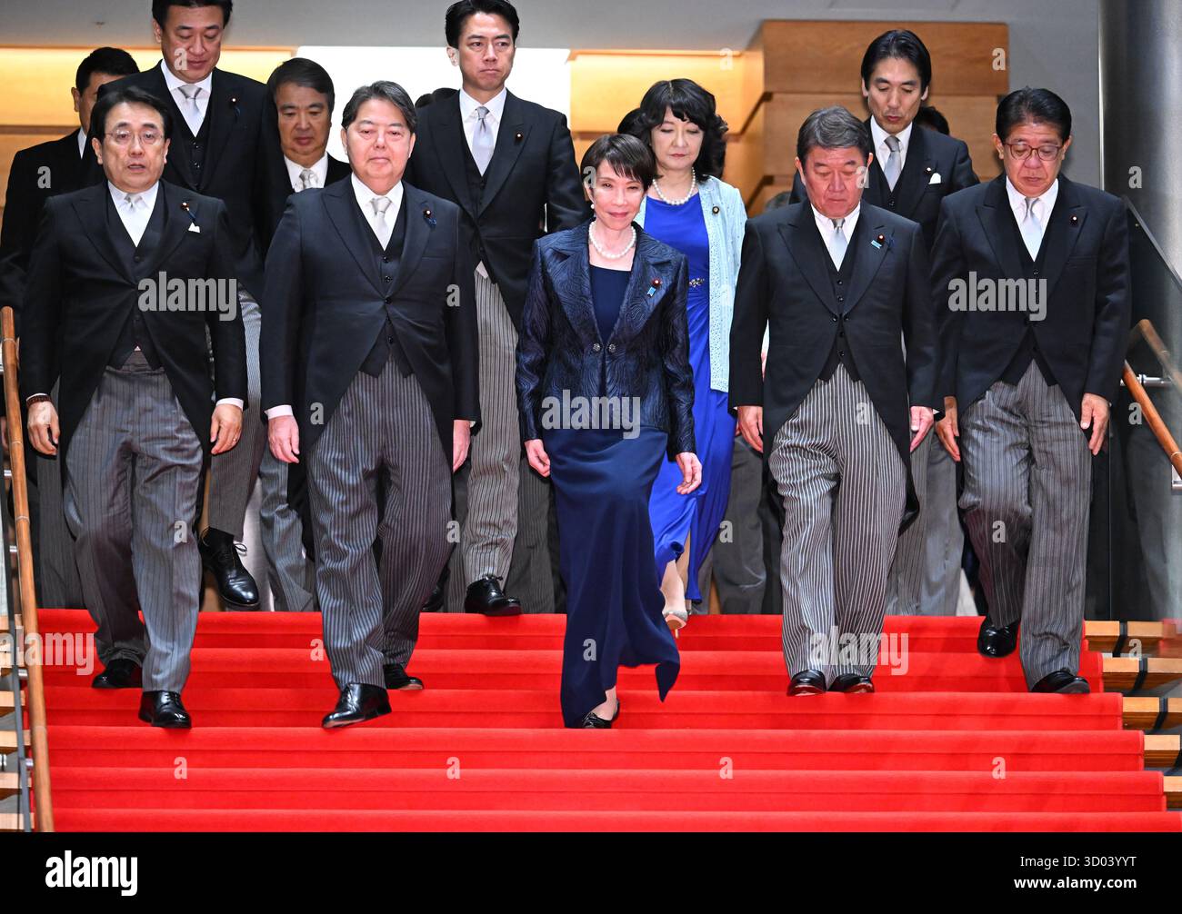 Japanese Prime Minister Sanae TAKAICHI (front center) and other cabinet ...