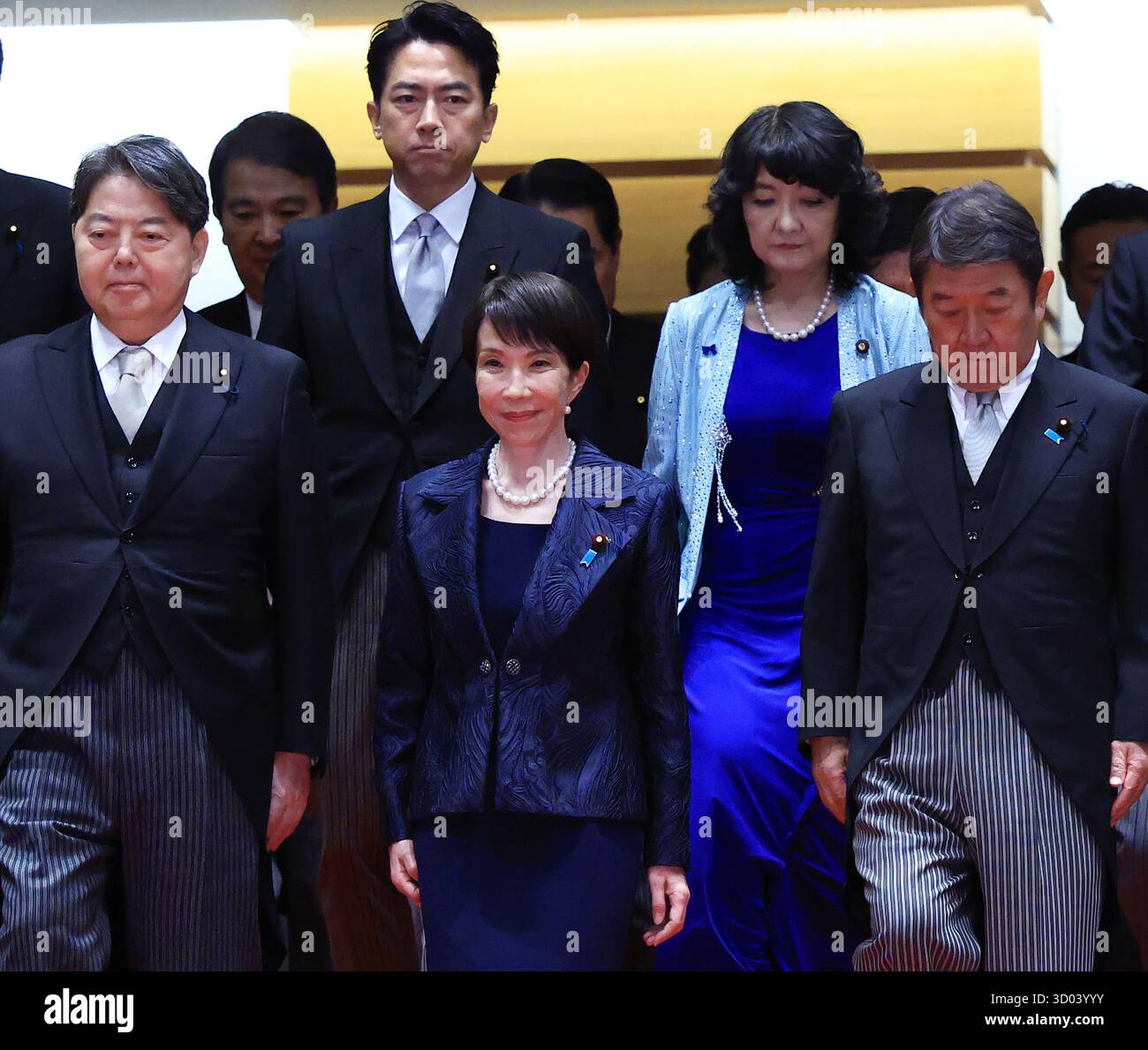 Japanese Prime Minister Sanae TAKAICHI (front center) and other cabinet ...