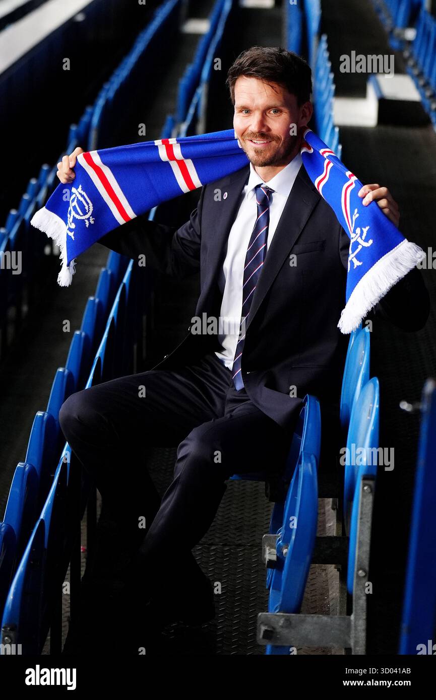 Danny Rohl Rangers Wig New Rangers Head Coach Danny Rohl poses for photos after a press ...