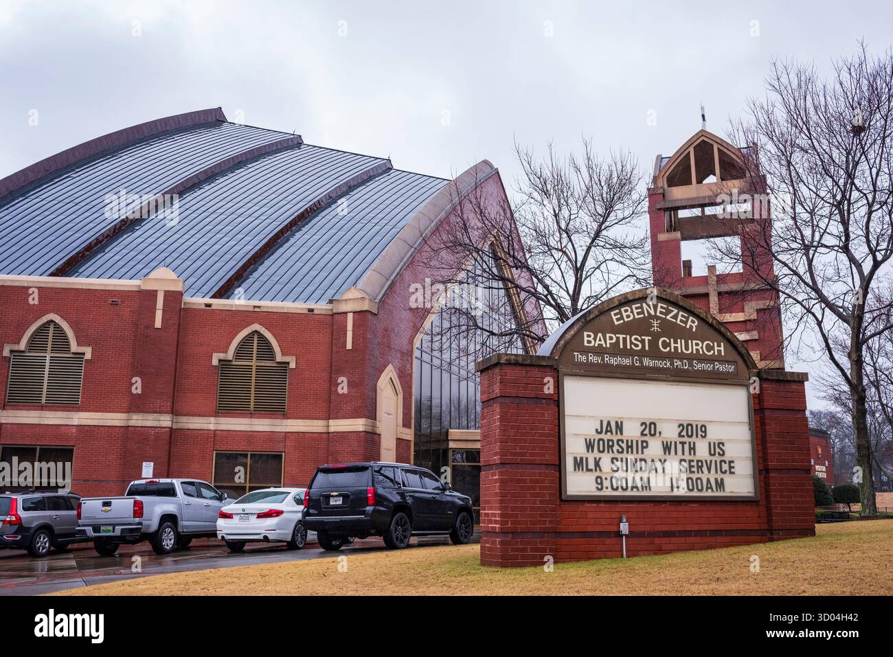 Atlanta, GA USA - January 22, 2019: Martin Luther King was the pastor at Ebeneezer Baptist Church from the 1930s until his assassination. Stock Photo