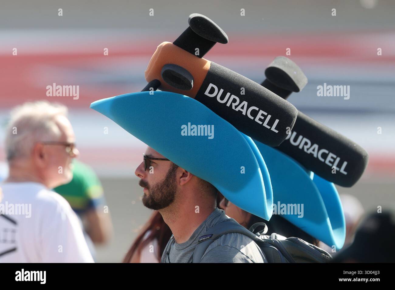 AUSTIN, TX - OCTOBER 18: Fans where foam Duracell hats to support of ...