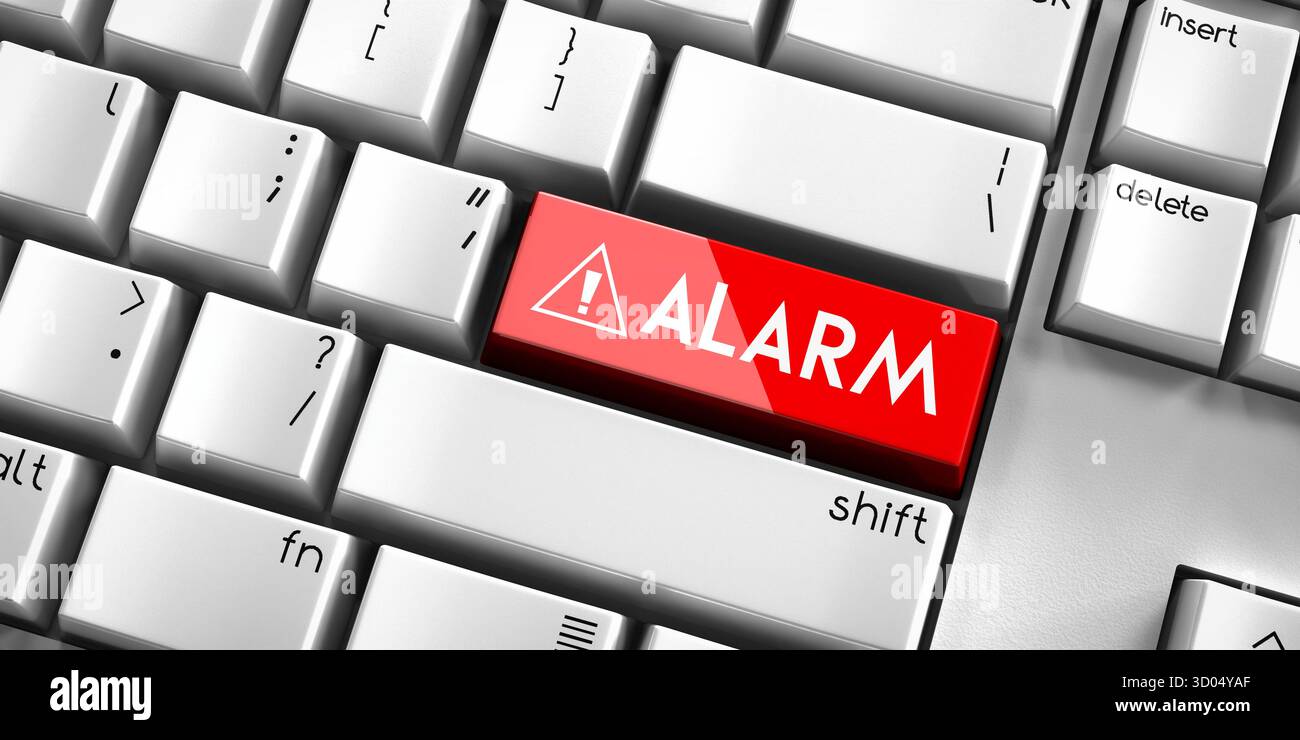 Alarm computer keyboard 3d hi-res stock photography and images - Alamy