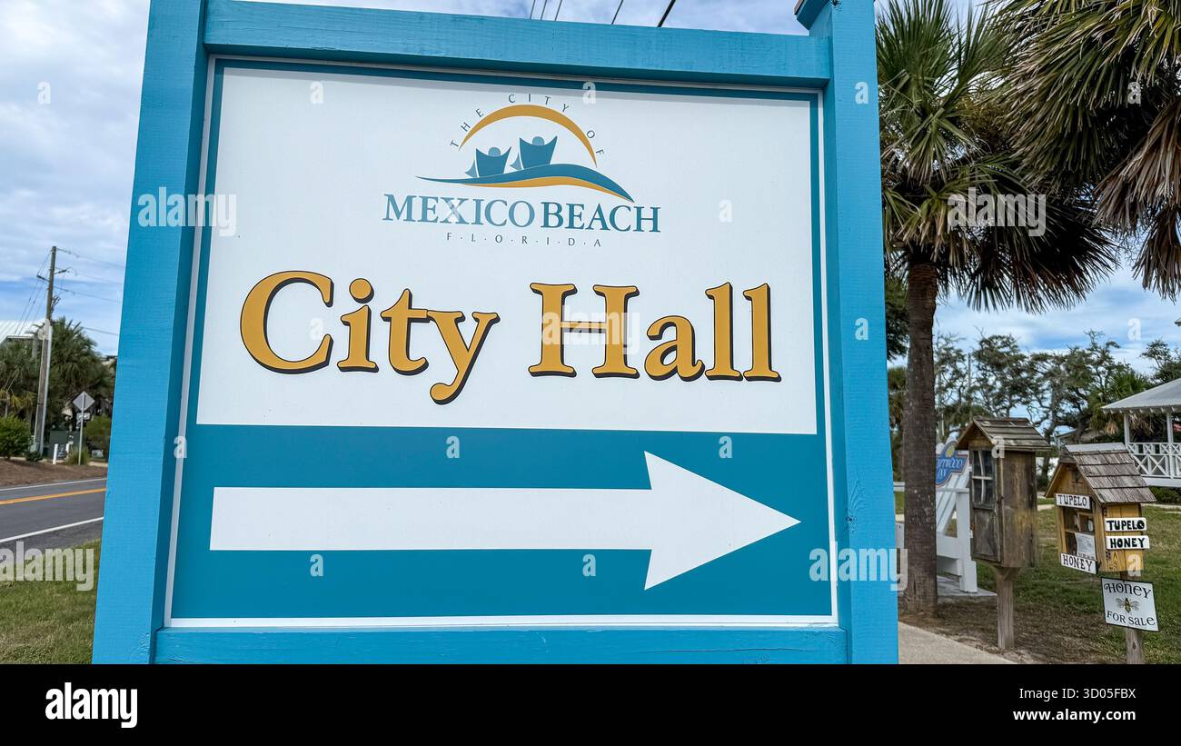 Mexico Beach Florida city hall Stock Photo