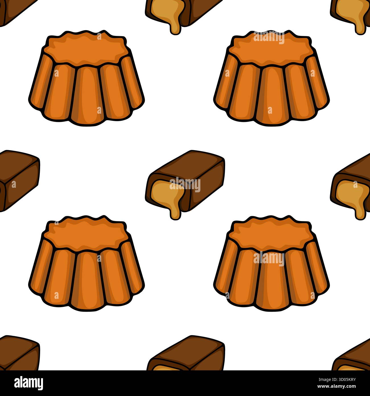 A delightful vector pattern featuring stylized chocolate bars and ...