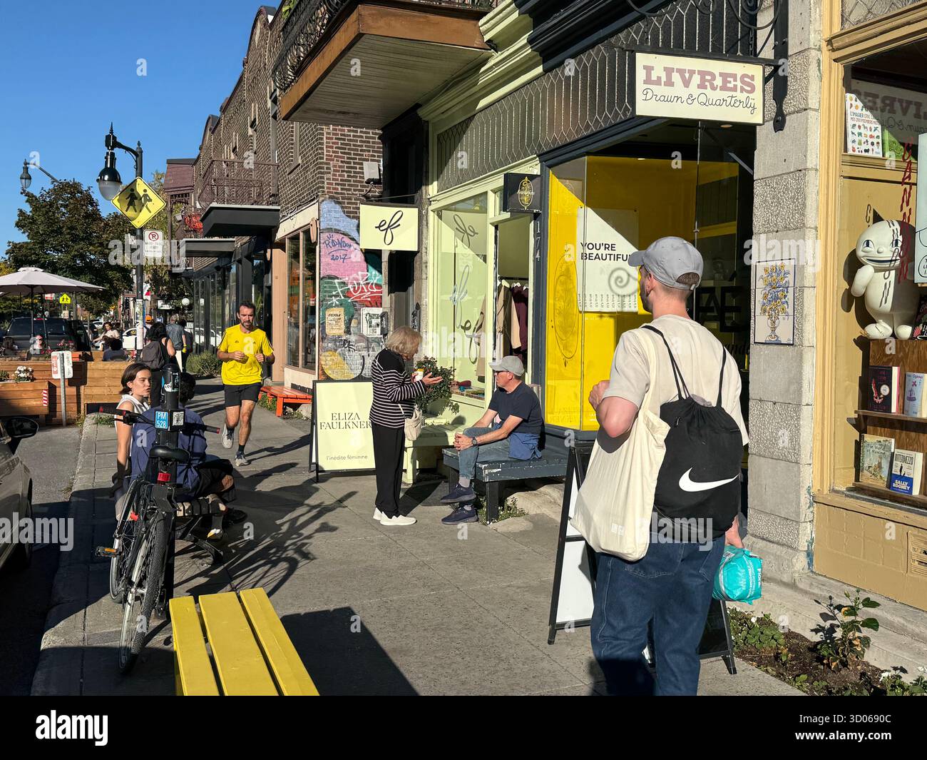 Drawn & Quarterly famous bookshop . Mile-End , Montreal, Canada - Smartphone Captured Stock Image