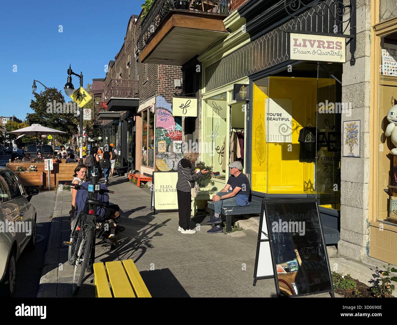 Drawn & Quarterly famous bookshop . Mile-End , Montreal, Canada - Smartphone Captured Stock Image