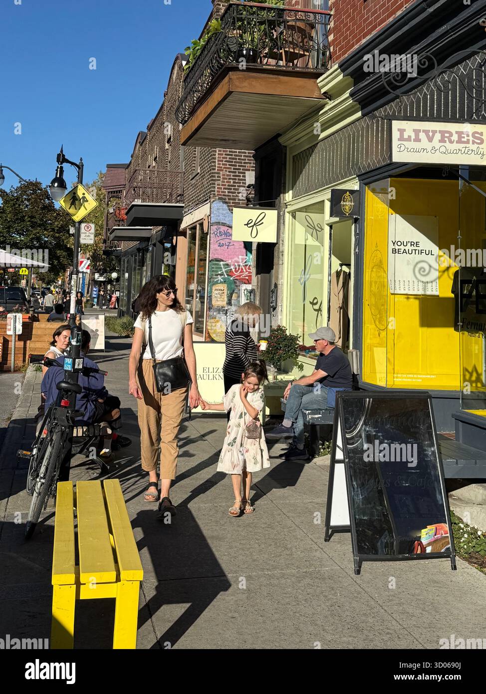 Drawn & Quarterly famous bookshop . Mile-End , Montreal, Canada - Smartphone Captured Stock Image