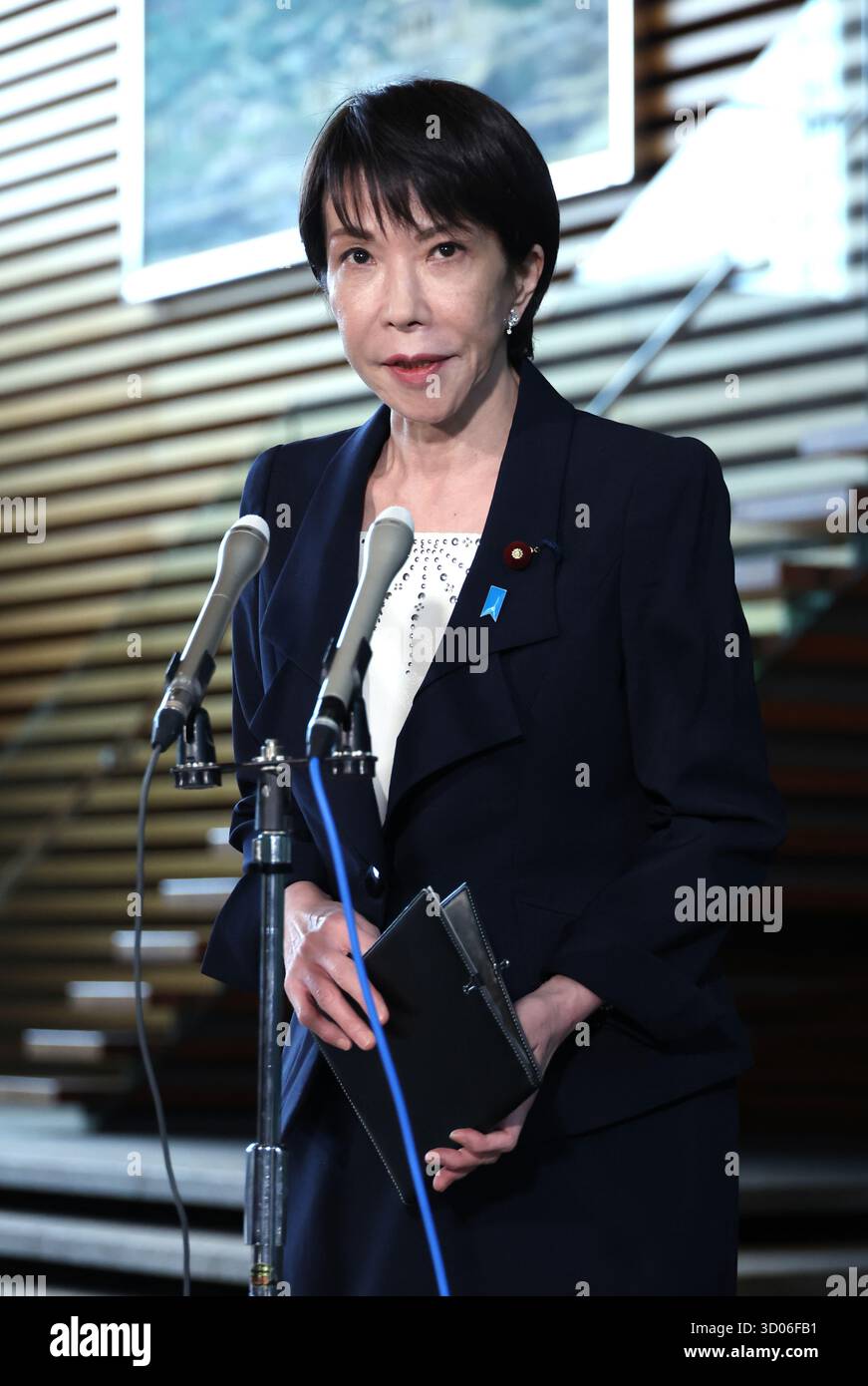Japanese Prime Minister Sanae Takaichi speaks to media about North ...
