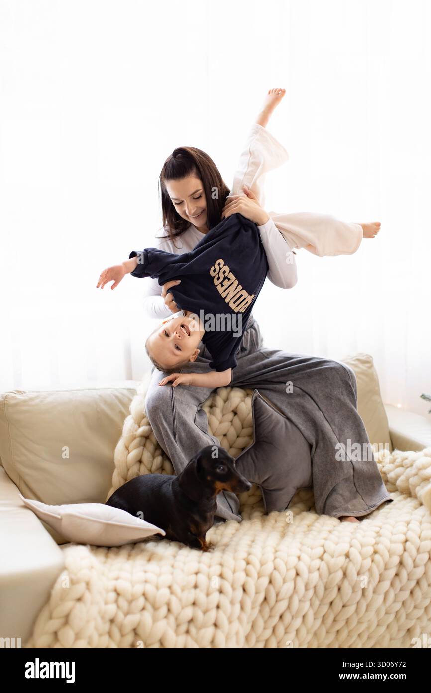 Mother and Child Playing Stock Photo