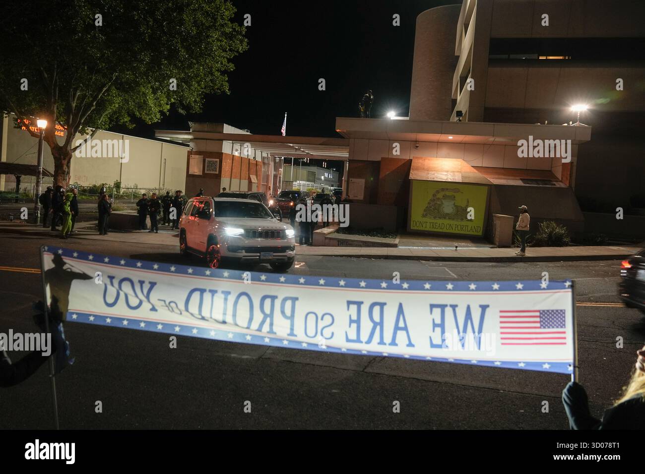 Vehicles leave a United States Immigration and Customs Enforcement (ICE ...