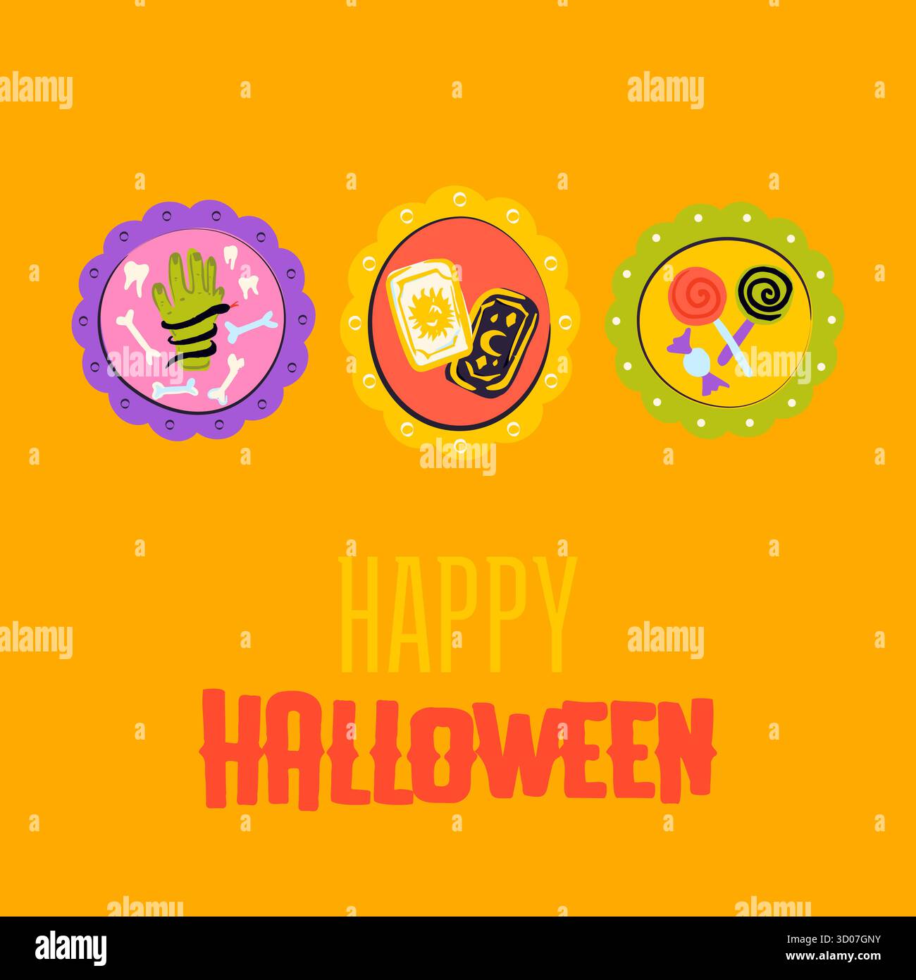 Happy Halloween Picture Frames Stock Vector