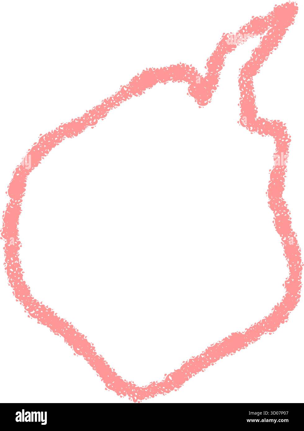 Crayon Wavy Speech Balloon Sketch Outline Stock Vector