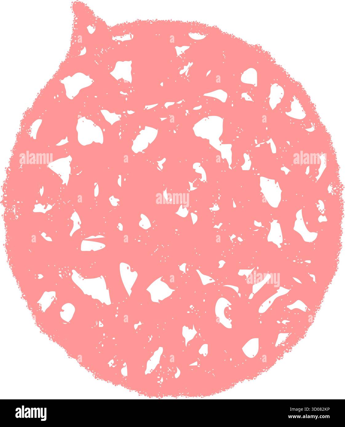 Pink Chalk Speech Bubble Sketch Stock Vector
