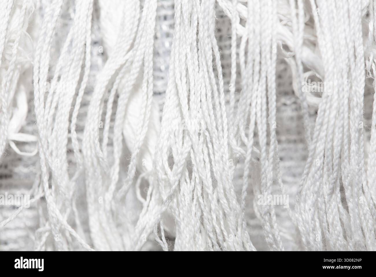 White canvas texture background with filament Stock Photo