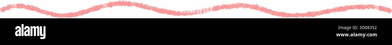Pink Wavy Crayon Hand Drawn Underline Stock Vector