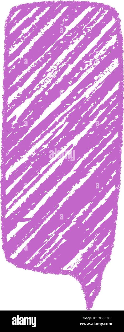 Diagonal Chalk Scribble Speech Rectangle Stock Vector