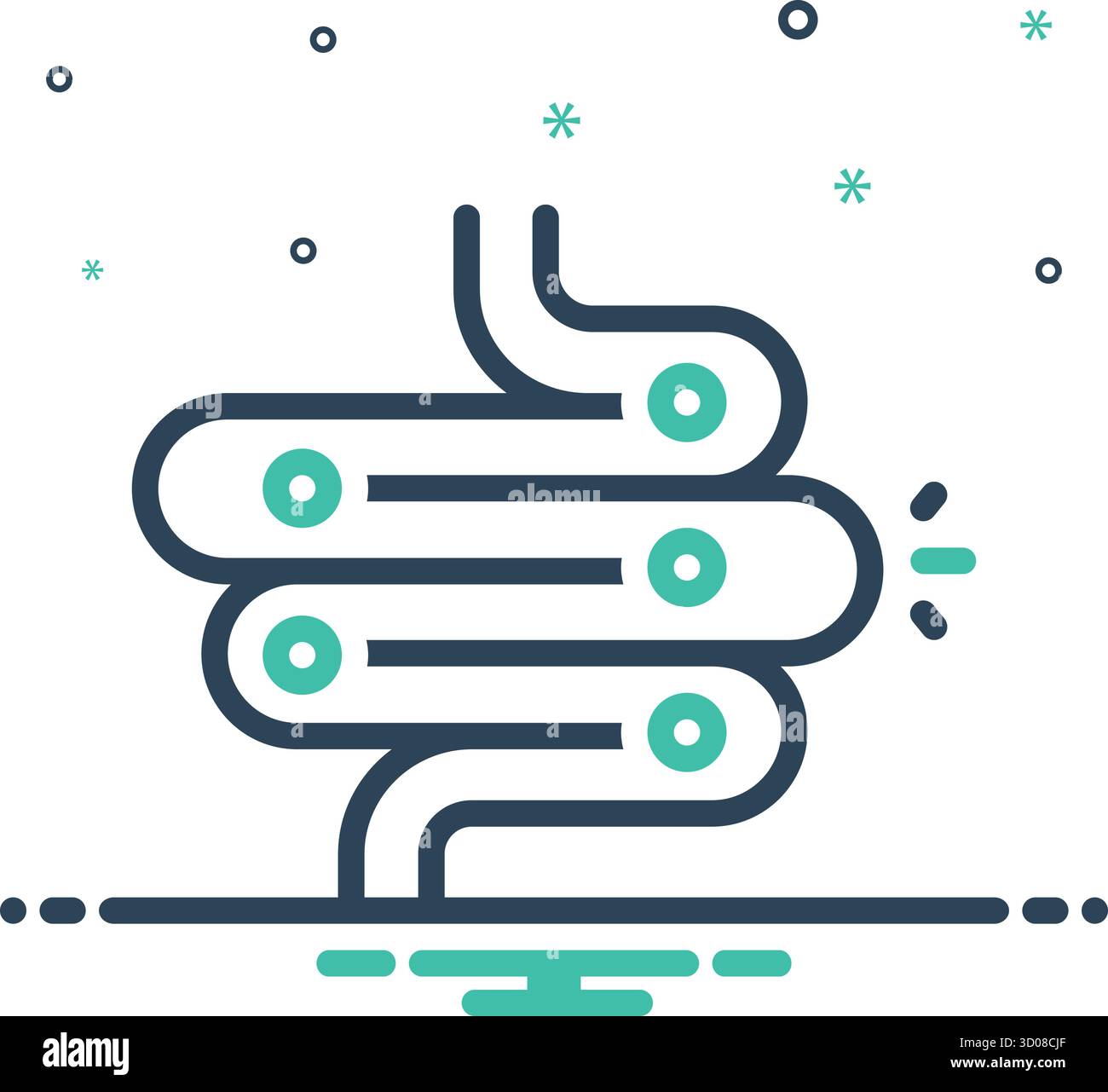 Icon for indigestion, colitis Stock Vector