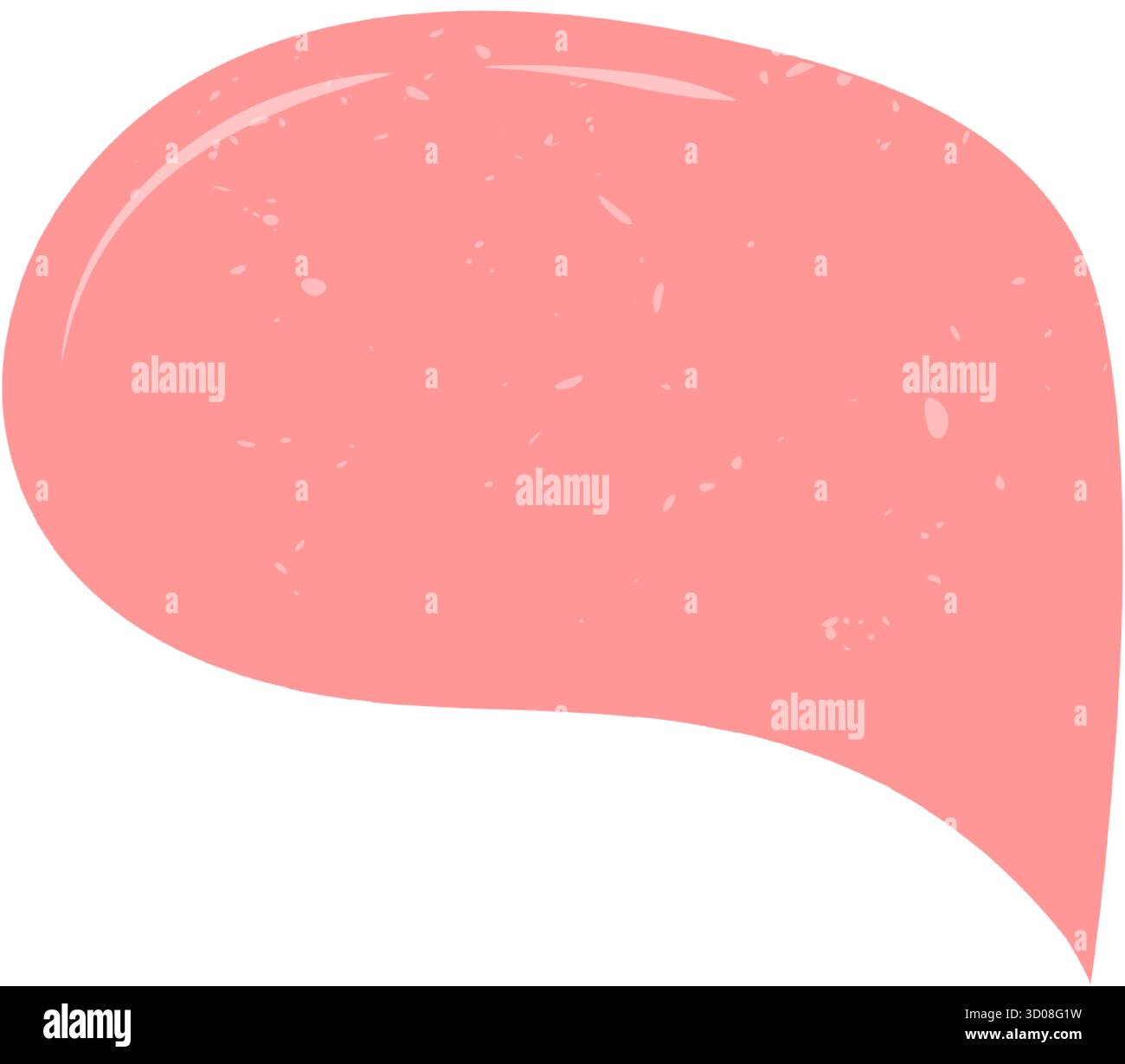 Pink Grunge Organic Speech Box Sticker Stock Vector