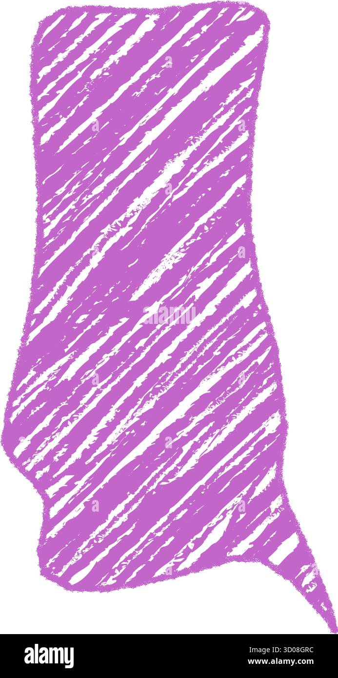 Purple Crayon Squiggle Speech Balloon Sketch Stock Vector