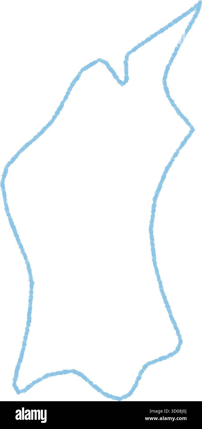 Hand Drawn Blue Squiggle Speech Bubble Stock Vector