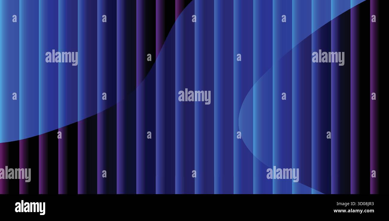 Abstract blue gradient background with vertical stripes and a circular shape. - Stock Image