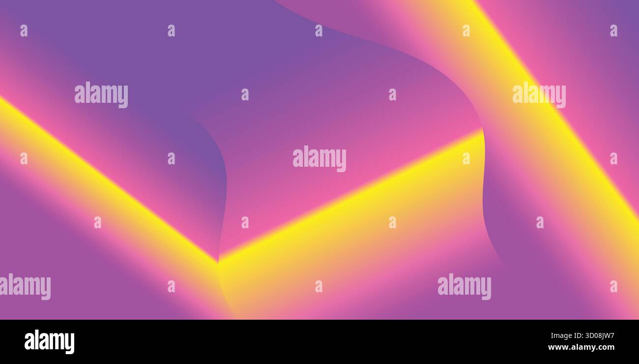 Abstract vibrant background featuring smooth gradients of purple and yellow hues. - Stock Image