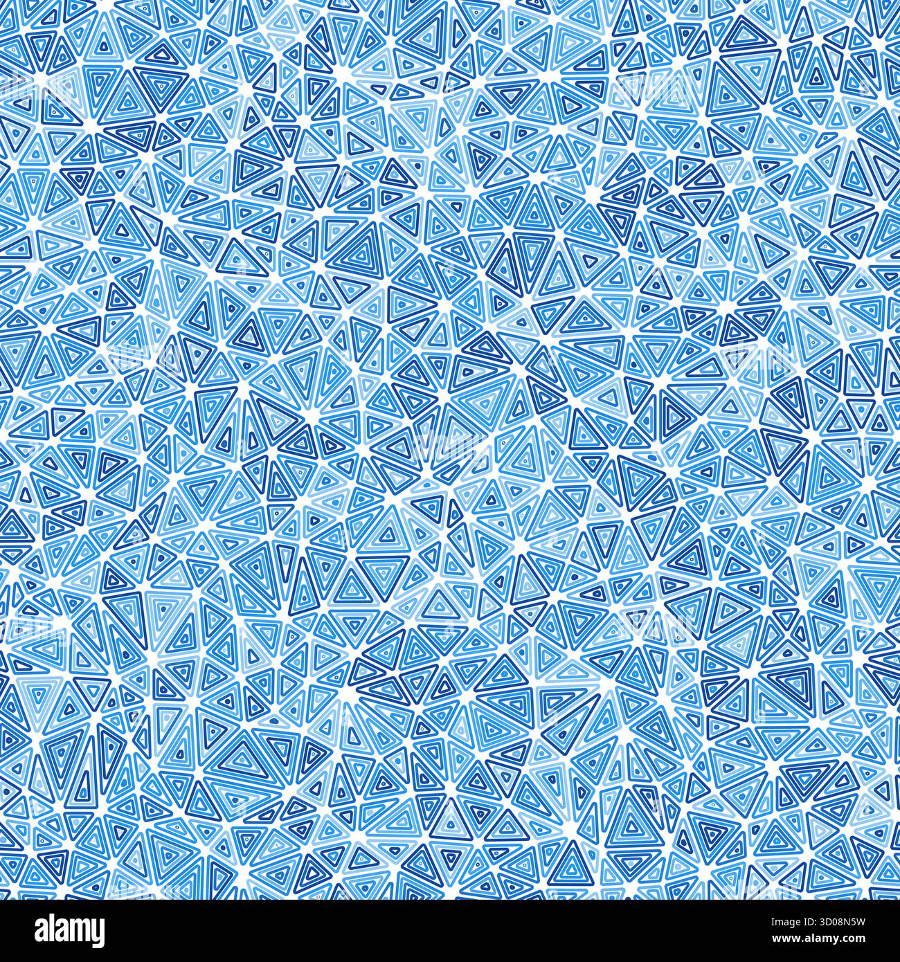 Mosaic triangle shapes background with small sizes and multiple repeated inner triangles. Stock Vector
