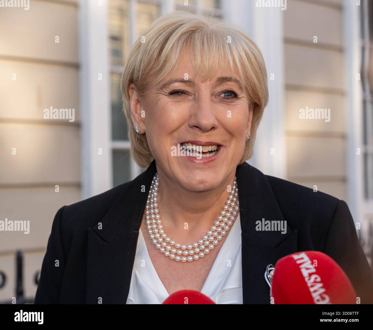 Irish presidential candidate, Fine Gael's Heather Humphreys, speaks to ...