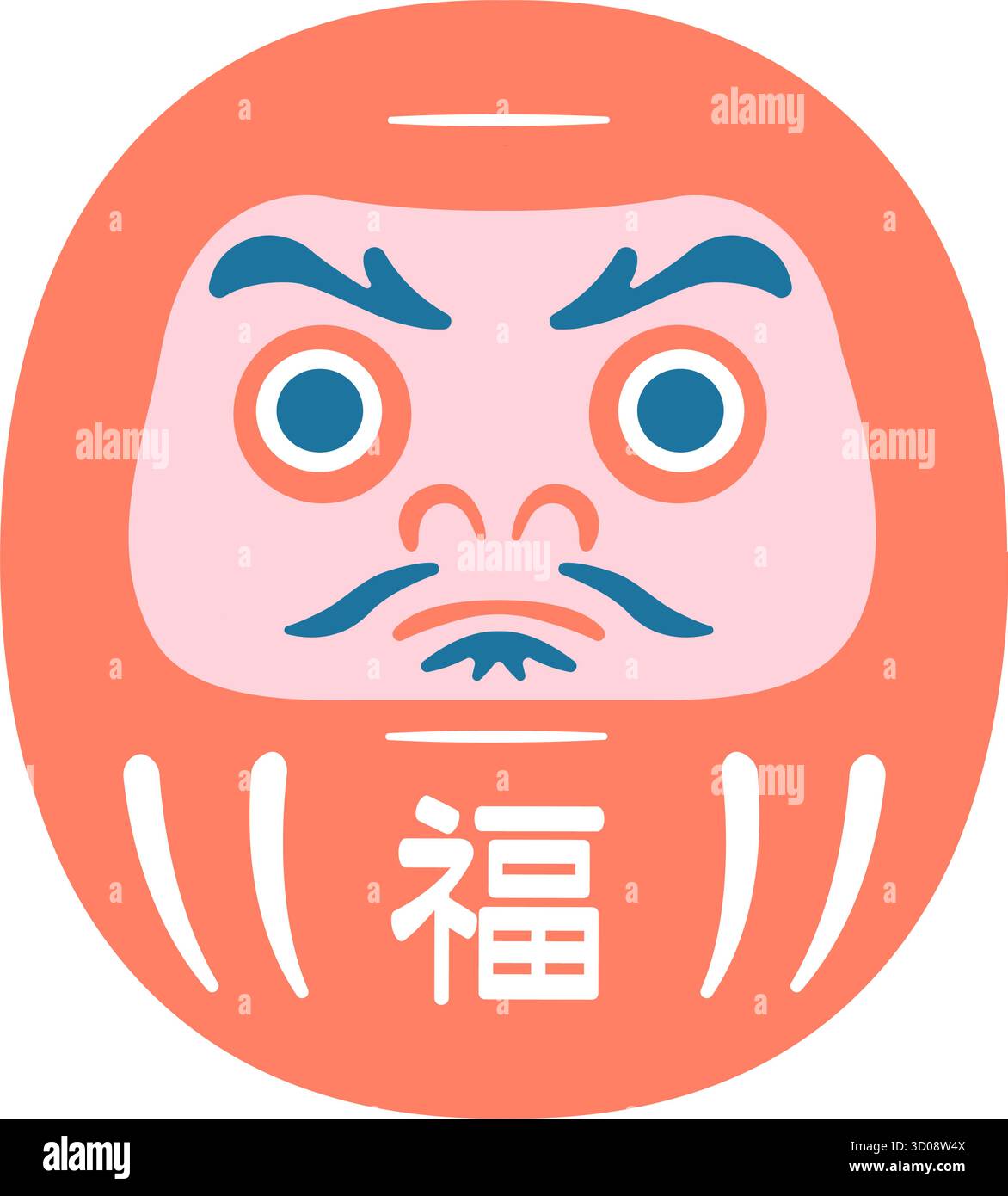 Japanese daruma doll vector illustration Stock Vector