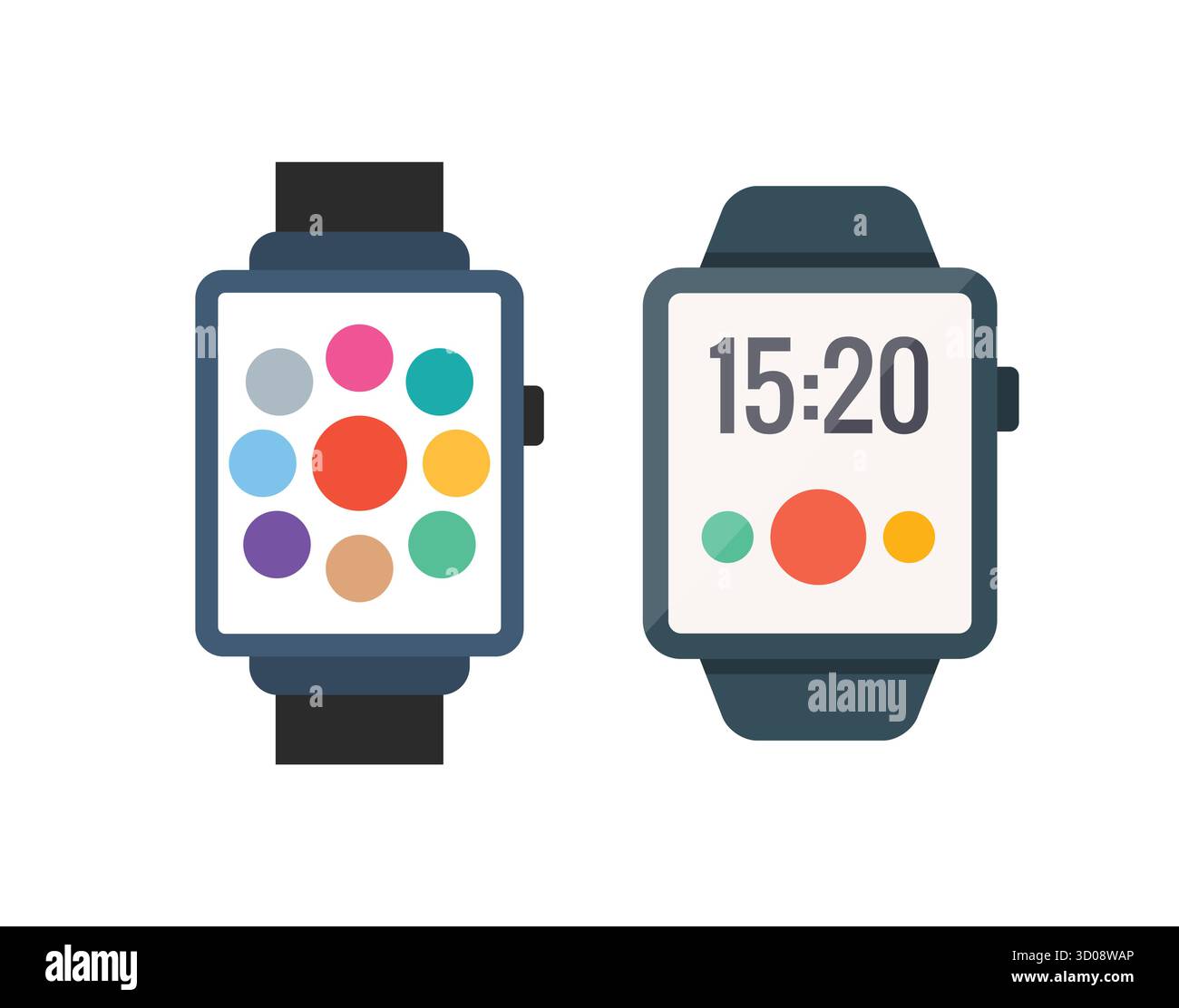 Smartwatch electronic pictogram icon. Smart watch background wearable ...