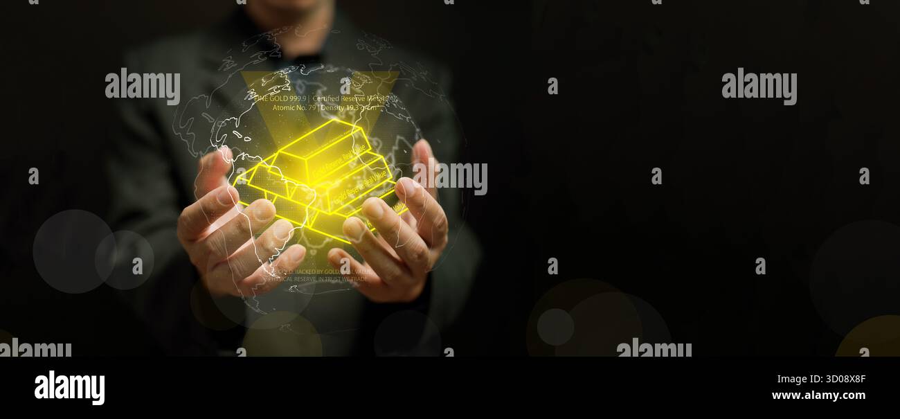 Hologram gold metal hi-res stock photography and images - Alamy