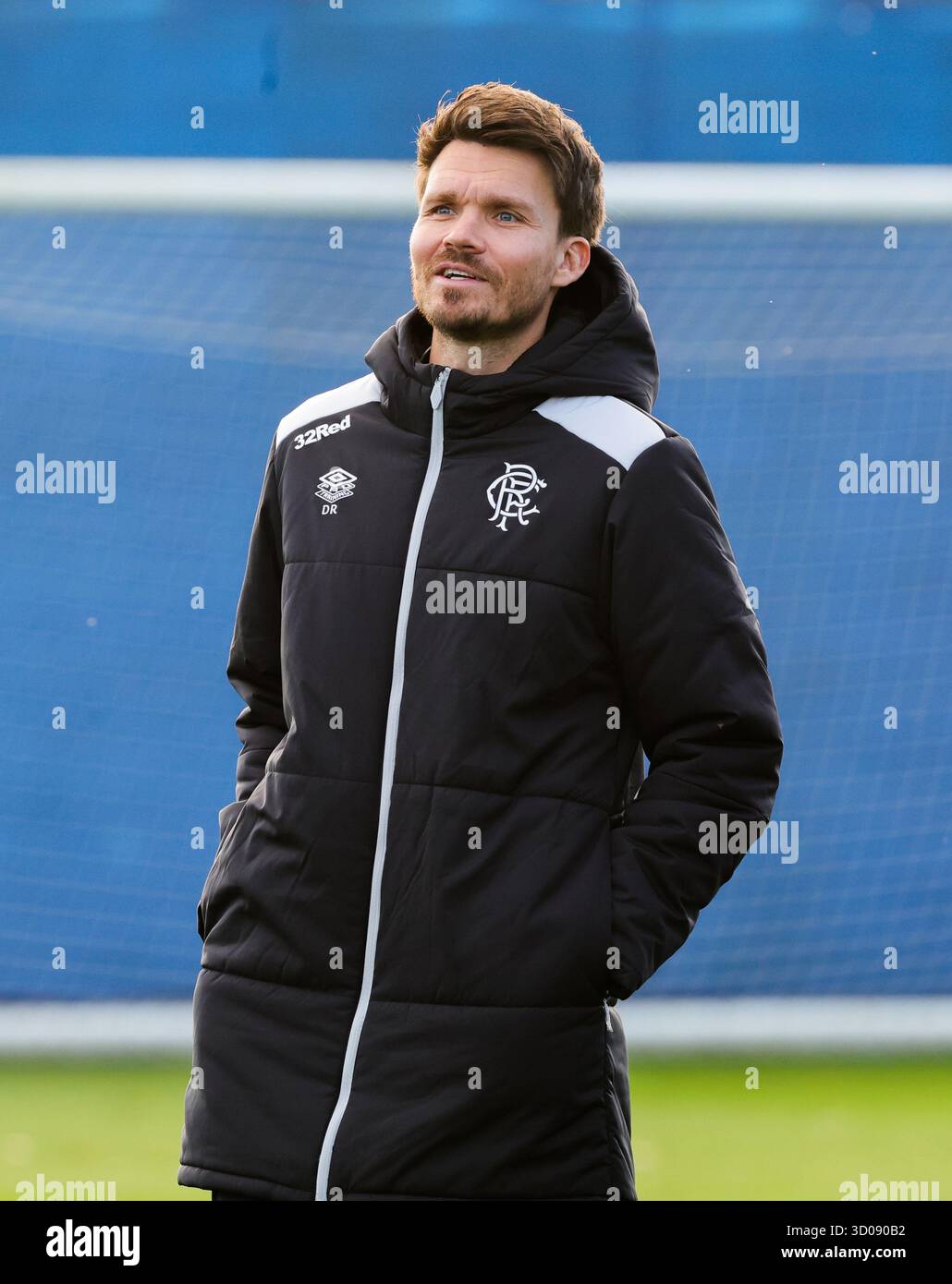 Danny Rhol Mask Rangers Rangers manager Danny Rohl during a training session at Rangers ...