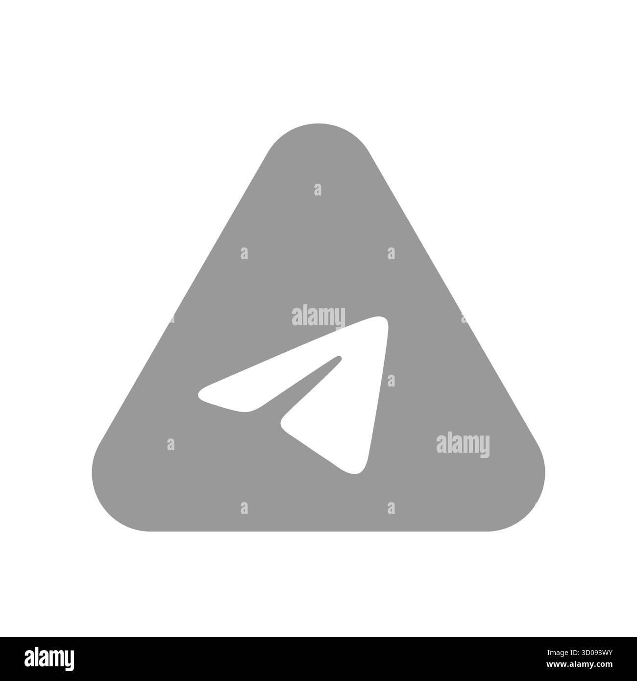 Telegram instant messaging app icon. Black silhouete square shape ...